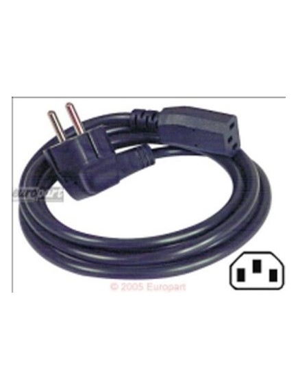 Anschlusskabel(Kaltger?te)2,0m 3 x 0,75 mm?, schwarz, 65°, Schukowinkelstecker/Ka