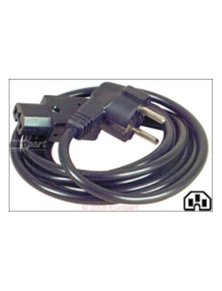 Anschlusskabel(Warmger?te)2m 3 x 1,0 mm?, schwarz, 120°, Schukowinkelstecker/Wa