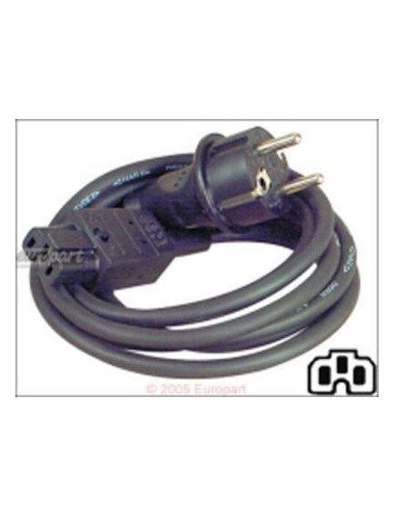 Anschlusskabel(Hei?ger?te)2,0m 3 x 1,0 mm?, schwarz, 155°, Zentralstecker gerade/