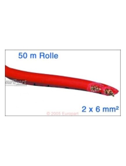 Anschlusskabel Lampe Halog.NV Halogenlampenkabel, Rolle 50 m, 2 x 6 mm? - f?r 12