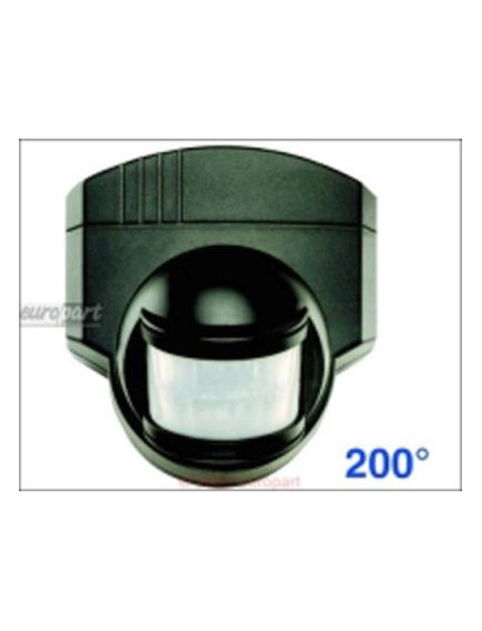 Bewegungsmelder 200° schwarz Erfassungsbereich: 200° / 12 Meter
