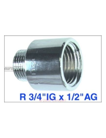 Adapter Sanit?r 1/2 x3/4  Reduzierung - Eine Seite 1/2  Au?engewinde, andere