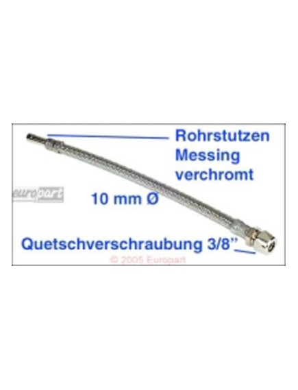 Anschlussschlauch Sanit?r 10mm 3/8  flexibel 300 mm lang - Rohrstutzen/Quetschverschraubung