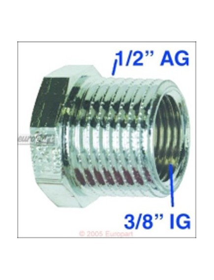 Adapter Sanit?r 1/2 x3/8  Reduzierung - Eine Seite 1/2  Au?engewinde, andere