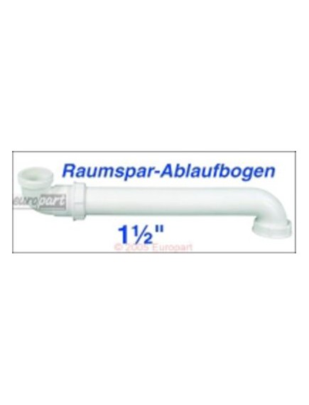 Ablaufbogen 1 1/2 , Raumspar- ausziehbar bis 300 mm, wei? - Voller Platz unter d