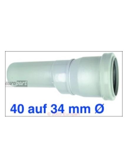 Adapter f Ablauf 40/34mm ?bergangsst?ck mit O-Ring, grau