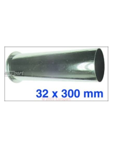 B?rdelrohr 32mm?, 300mm 300 mm lang f?r Siphon 1 1/4 , Messing verchromt