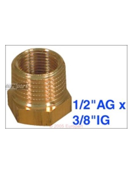 Adapter Sanit?r 1/2 x3/8  Reduzierung - Eine Seite 1/2  Au?engewinde, andere