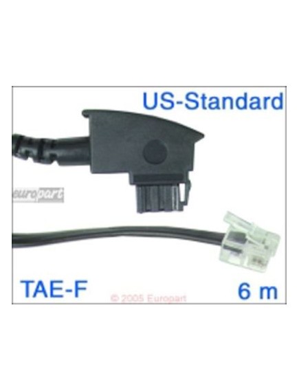 Anschlusskabel TAE-F/6P4C  6m TAE-F-Stecker/6P4C-Modularstecker - Belegung US-St