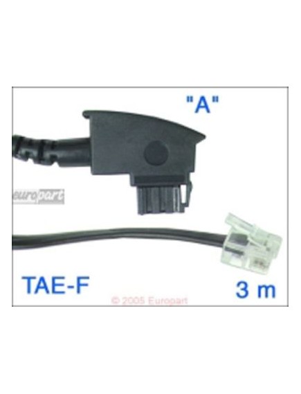 Anschlusskabel TAE-F/6P4C  3m TAE-F-Stecker/6P4C-Modularstecker - Belegung A -