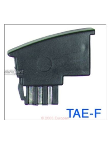 Adapter(UE)TAE-F/6P4C(Tel) TAE-F-Stecker auf 6P4C Modularbuchse - Westernadap