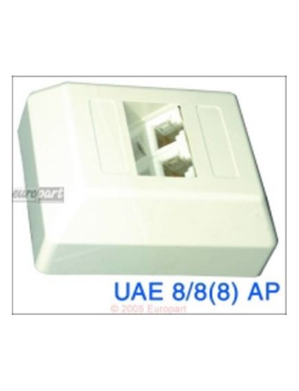 Anschlussdose(Tel)UAE 2fach AP Aufputz, f?r 2 getrennte Amtsleitungen - Telefon-A