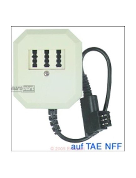 Adapter(UE)TAE-F-Stecker 3fach(Tel) auf TAE-NFF-3fach-Buchse & eine 6P4C-Modularbuchse