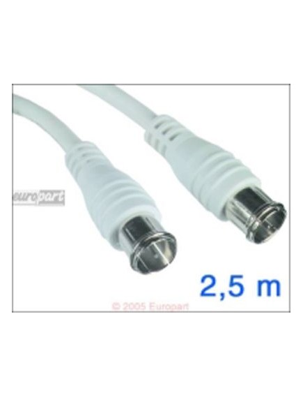 Anschlusskabel Empf.F 2,5m Empf?ngerkabel, F-Schnellstecker gerade/F-Schnells