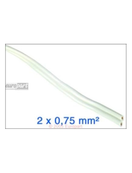 Anschlusskabel Lautspr. 100m Lautsprecherkabel, 2 x 0,75 mm?  - wei? -