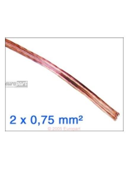 Anschlusskabel Lautspr. 100m Lautsprecherkabel, 2 x 0,75 mm?  - transparent -