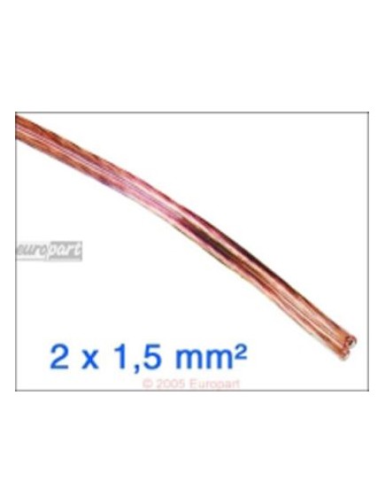 Anschlusskabel Lautspr. 100m Lautsprecherkabel, 2 x 1,5 mm?  - transparent -