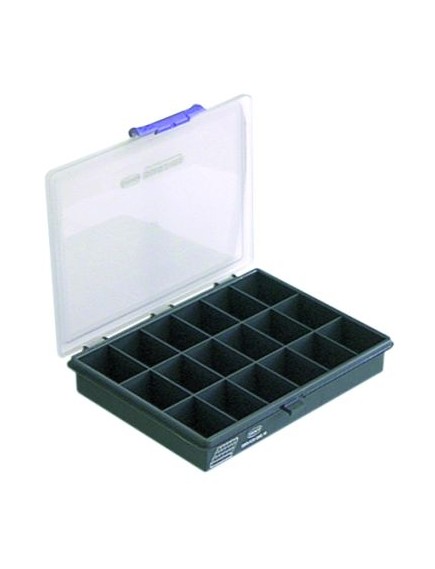 Assortment case polypropylene load capacity 2kg G2-18 18 compartments external size 240x195x43mm
