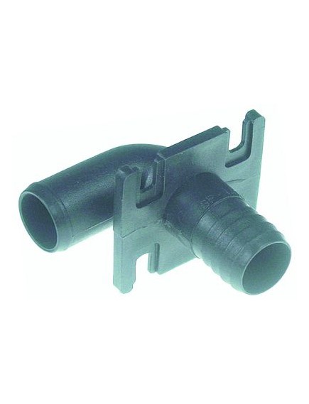 Abflu?winkel 90° ?25mm mit Befestigungsflansch