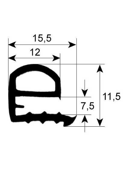 Window gasket profile 1860 W 430mm L 485mm Qty 1 Rational 5105.1000